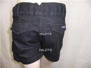 New Calvin Klein Jeans Dark Rinse Cargo Shorts Size 4/27 040609290952 