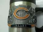 NFL Stainless Stee l& Pewter Travel Mug Chicago Bears
