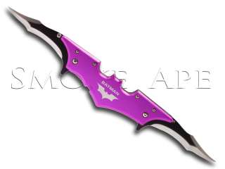   Assisted Batman Knife   Dual Blade   Purple color ( Batarang Design