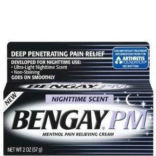 BenGay PM Menthol Pain Relieving Cream, Nighttime Scent 2 oz (57 g)