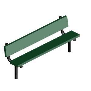 com Webcoat Plasti Plank Style 6Ft. Bench with Back, #14 Gauge Solid 