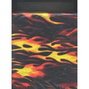  GT Flannel Twin Fitted Sheet Flame Rider Red Yellow Black 