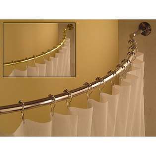 Curved Shower Rod Brass  