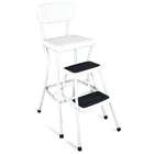 Cosco Furniture 11118WHT Step Stool and Chair in White with 