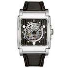 Bulova Mens Watch with Square Silvertone Case, Mechanical Dial and 