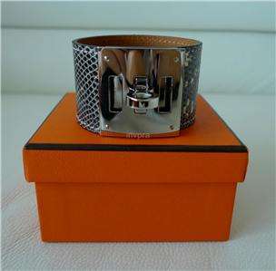 GORGEOUS ***HERMES OMBRE LIZARD KELLY DOG CUFF***  