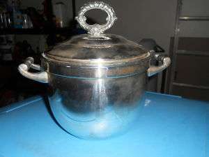 vintage LB silver plated ice bucket with Pyrex liner  