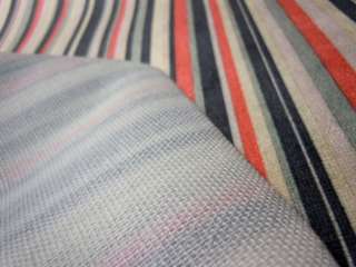 Dm08 Per Meter Black Orange Stripe Velvet Sofa/Cushion Cover Fabric 