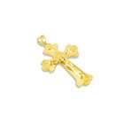 VistaBella 14k Yellow Gold Jesus Christian Cross Crucifix Pendant