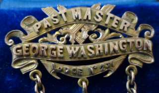 Past Masters Masonic Jewel GEORGE WASHINGTON lodge #231  