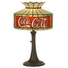 Meyda 74066 Coca Cola Tiffany Stained Glass Accent Table Lamp