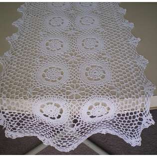 Octorose 100% Cotton Handmade Crochet Table Runner Scarf 16x63 inches 
