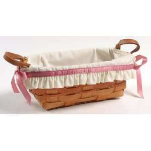 Longaberger Baskets Small Oval Mothers Day Basket with Liner, Fine 