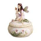   with Butterfly Trinket Box Figurine   Cold Cast Resin   5 Height