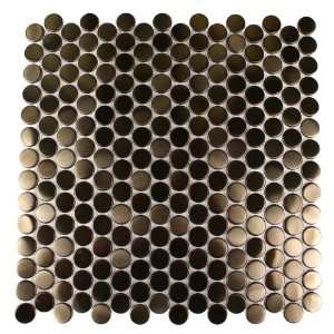  Metal Copper Stainless Steel 3/5 Penny Round Tiles