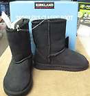KIRKLAND SUEDE & SHEARLING BLACK BOOTS TODDLER SIZE 10 NEW IN BOX