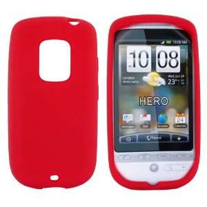  For Sprint HTC Hero Rubber Skin Case Cover Red 