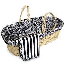 Black & White Damask Moses Basket Set   Tadpoles   Babies R Us
