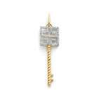 VistaBella 14k Gold Greek Key Diamond Key Pendant