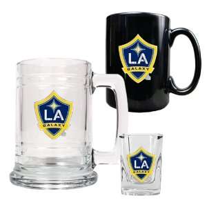 MLS LOS ANGELES GALAXY 15oz Tankard, 15oz Ceramic Mug & 2oz Shot Glass 