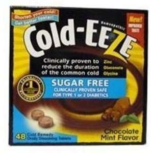  Cold Eeze Lozenge Sugar Free Cocolate Mint 48 Lozenges 