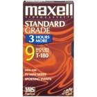 MAXELL 213027 STANDARD QUALITY VHS VIDEO TAPES (9 HOURS; SINGLE)