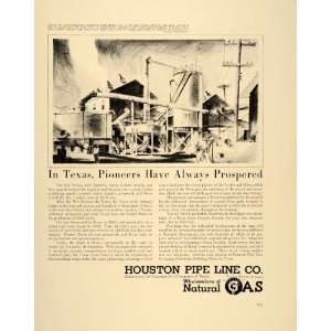 1938 Ad Consolidated Chemical Plant Houston Pipe Line   Original Print 