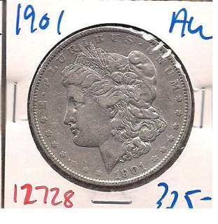 1901 Morgan Liberty Silver Dollar AU #12728+  