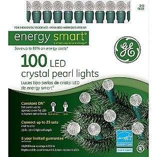 Energy Smart LED 100 Lights, Warm White  GE Seasonal Christmas Light 