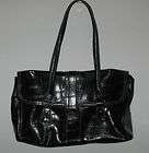 black liz claiborne croc purse  