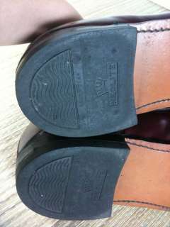 Vtg 60s Mens Burgundy Leather Tassel Loafers 11 D  