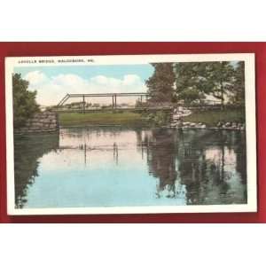  Postcard Vintage Lovells Bridge Waldoboro Maine 
