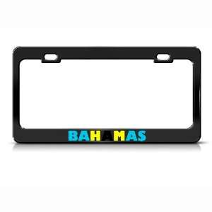 Bahamas Flag Country Metal license plate frame Tag Holder