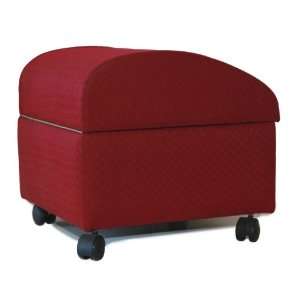   Fabric Ottoman with Storage and Locking Casters