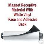 White Vinyl Magnetic Receptive Material w/Adhesive 2  