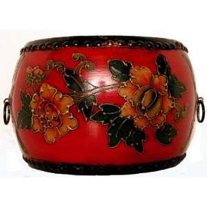  Tibetan Drum Rosewood Flowers 