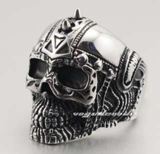 316L Stainless Steel Cool Punk & Rock Skull Men`s Ring 4E036  
