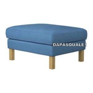 IKEA KARLSTAD   Slipcover Footstool Korndal Blue NEW  