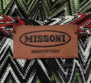 Missoni Multicolor Sheer Chevron Knit Cross Strap Sleeveless Dress 
