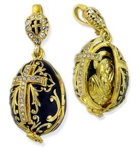   Egg Pendant Sterling Silver 925 gold Locket Madonna & Child Charm WOW