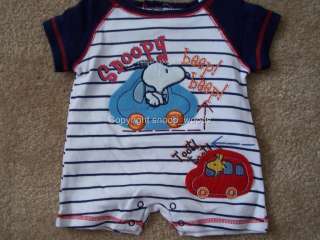 Baby Boy SNOOPY Outfit Onesie Romper Creepers One Piece  