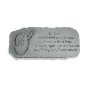 If tears could build a stairway. Small Memorial Angel Garden Bench 