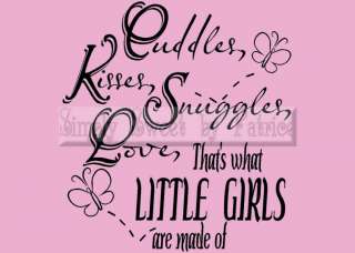 LITTLE GIRLS Vinyl Wall Saying Lettering Quote Art Decoration Decal 