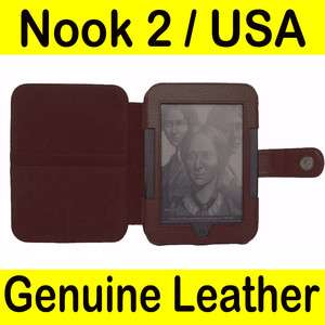Barnes Noble Nook 2 2nd Genuine Leather Case Cover BRN  