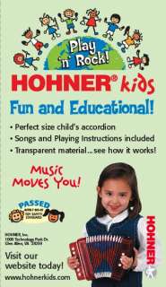 ACCORDION for 4+ years ~HOHNER KIDS TOY INSTRUMENT 048667800946  