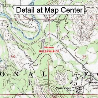 USGS Topographic Quadrangle Map   Sedona, Arizona (Folded/Waterproof)
