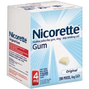  Nicorette Gum Original Flavor 4mg Nicotine Polacrilex Gum 