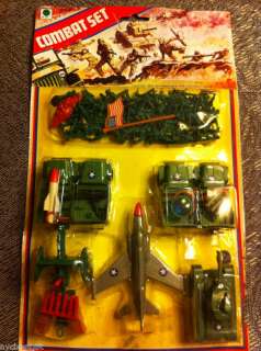 vintage combat set toys, soldiers,tank, airplane riotoy  
