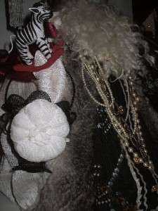   Santa CoCo Chanel Fabric Fur Vntg Bottle Brush Tree, GORGEOUS  