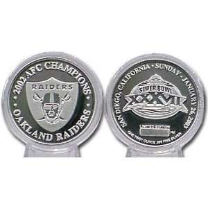   Raiders 2002 AFC Conference Champions Silver Coin